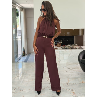 Combinaison pantalon Ysia - Prune