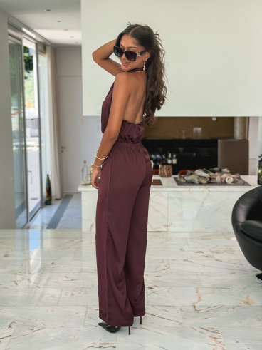 Combinaison pantalon Ysia - Prune