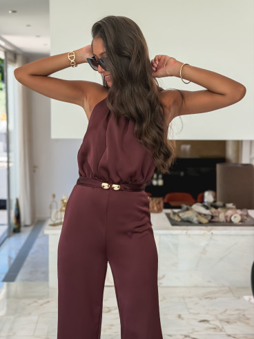 Combinaison pantalon Ysia - Prune