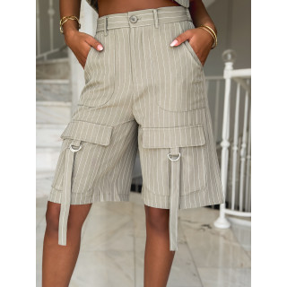 Short ligné Anaé - Kaki