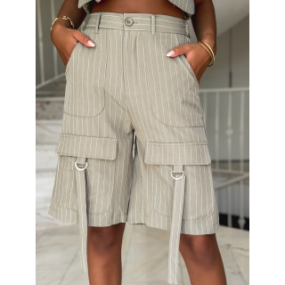 Short ligné Anaé - Kaki