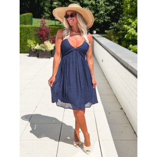 Robe courte Cléo - Bleu marine