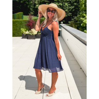 Robe courte Cléo - Bleu marine