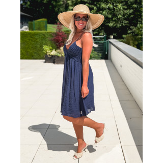 Robe courte Cléo - Bleu marine
