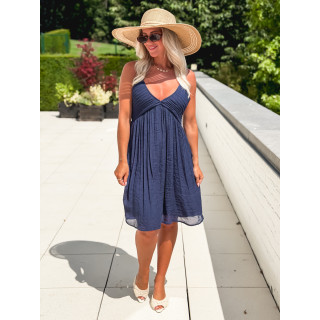 Robe courte Cléo - Bleu marine
