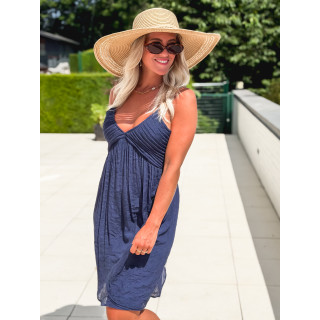 Robe courte Cléo - Bleu marine
