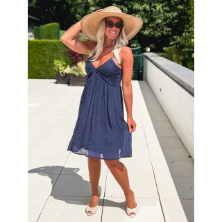 Robe courte Cléo - Bleu marine