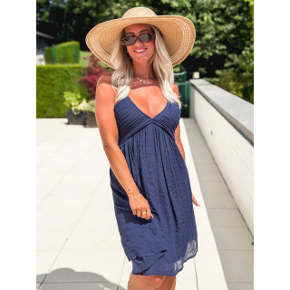 Robe courte Cléo - Bleu marine