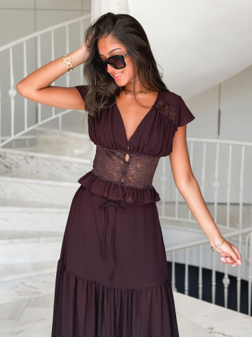 Blouse Lisona - Marron