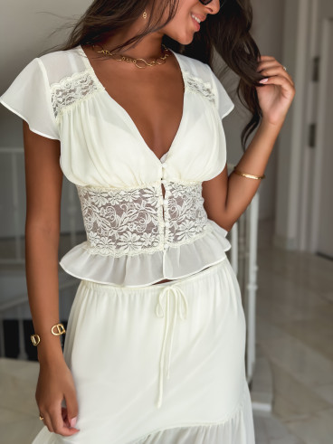 Blouse Lisona - Crème