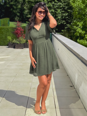 Robe courte Yoanna - Kaki