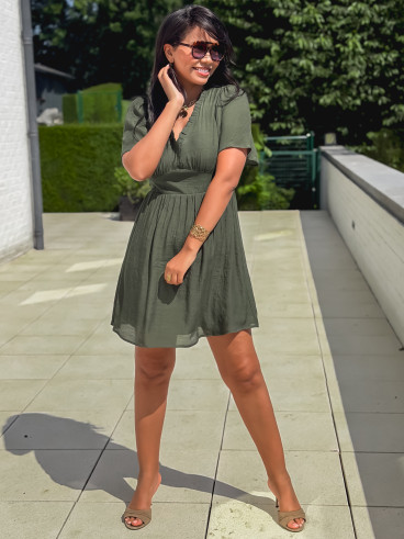 Robe courte Yoanna - Kaki
