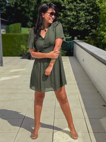 Robe courte Yoanna - Kaki