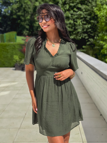 Robe courte Yoanna - Kaki