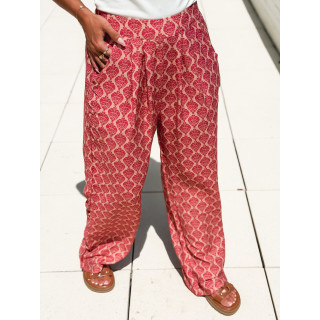 Pantalon à motifs Marthe - Fuchsia