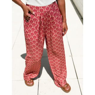 Pantalon à motifs Marthe - Fuchsia