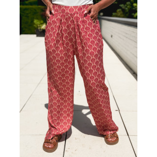 Pantalon à motifs Marthe - Fuchsia