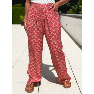 Pantalon à motifs Marthe - Fuchsia