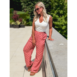 Pantalon à motifs Marthe - Fuchsia