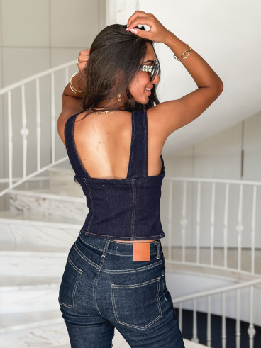 Blouse Aylane - Bleu marine