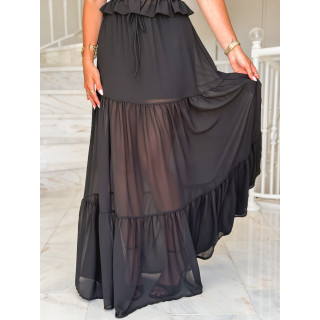 Jupe longue Lisona - Noir