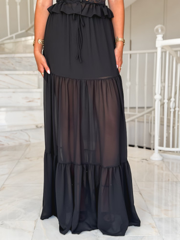 Jupe longue Lisona - Noir
