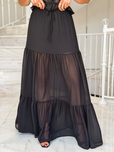 Jupe longue Lisona - Noir