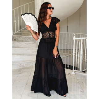 Jupe longue Lisona - Noir