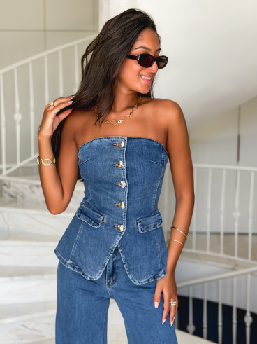 Ensemble en jeans Zelma - Bleu