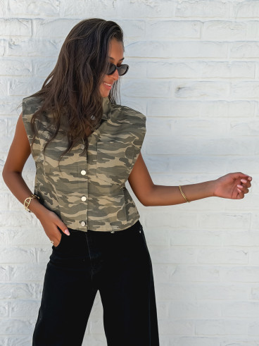 Chemise militaire Zoéline - Kaki
