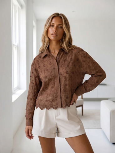 Chemise Odélinie - Chocolat