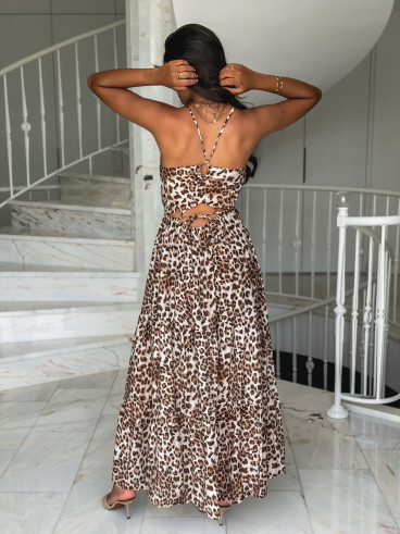 Robe longue Murcia - Léopard