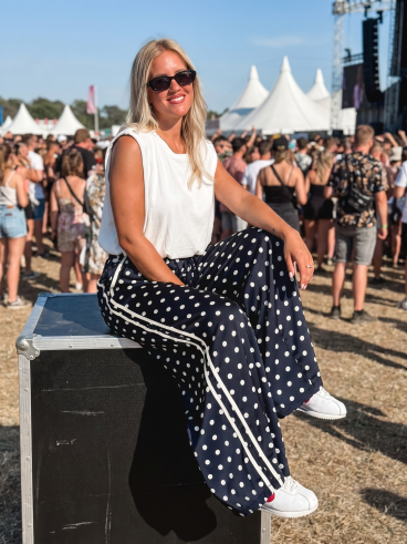 Pantalon à pois Médusa - Bleu marine