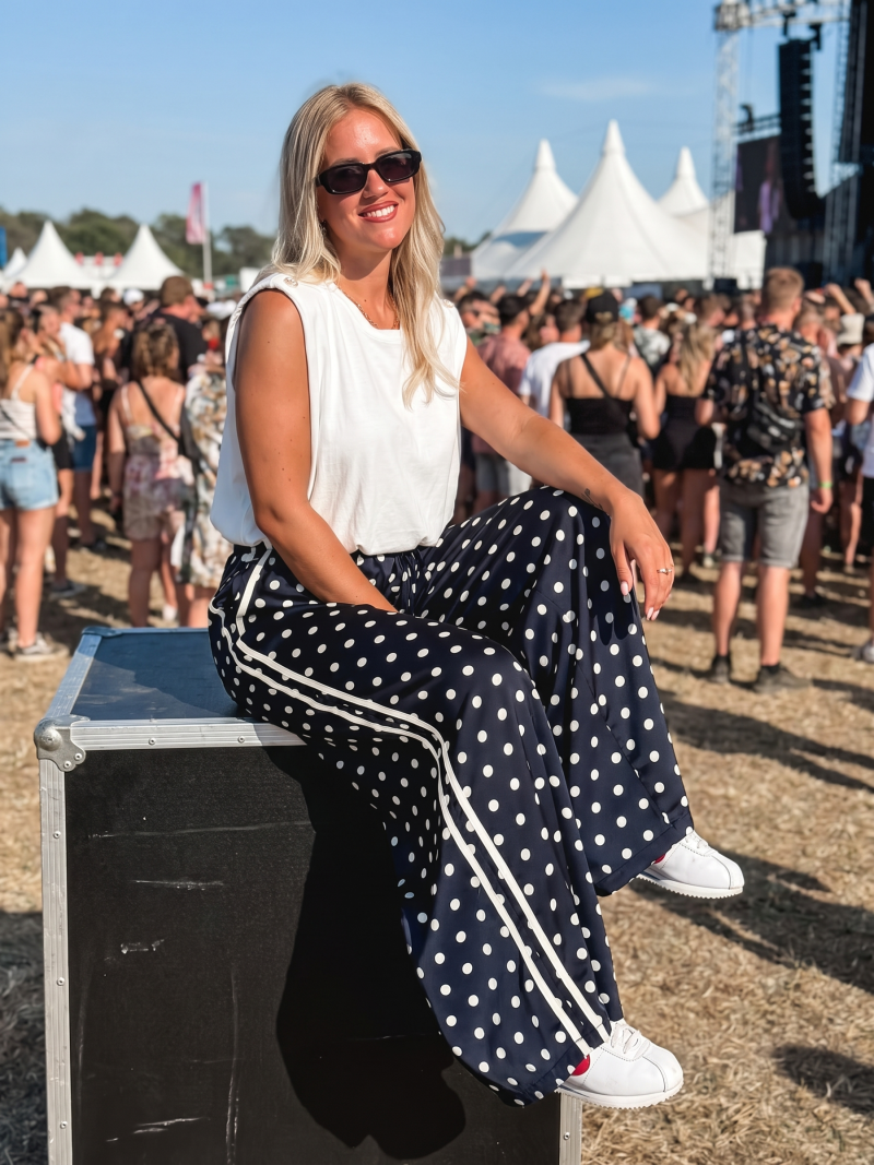 Pantalon à pois Médusa - Bleu marine