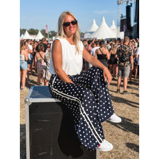 Pantalon à pois Médusa - Bleu marine