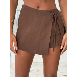 Jupe short Anella - Chocolat