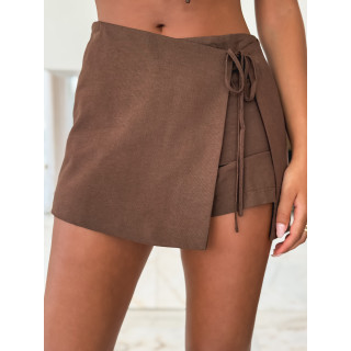 Jupe short Anella - Chocolat