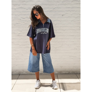 T-shirt "Fearless" - Bleu marine/Jeans