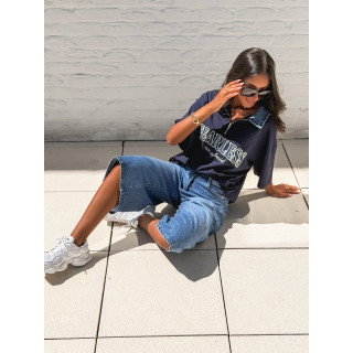 T-shirt "Fearless" - Bleu marine/Jeans