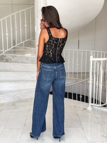 Corset en dentelle Adénia - Noir