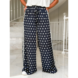 Pantalon à pois Médusa - Bleu marine