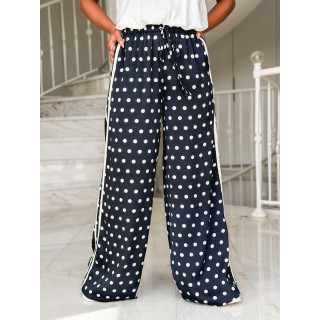 Pantalon à pois Médusa - Bleu marine