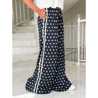 Pantalon à pois Médusa - Bleu marine