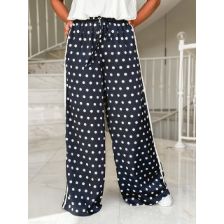 Pantalon à pois Médusa - Bleu marine