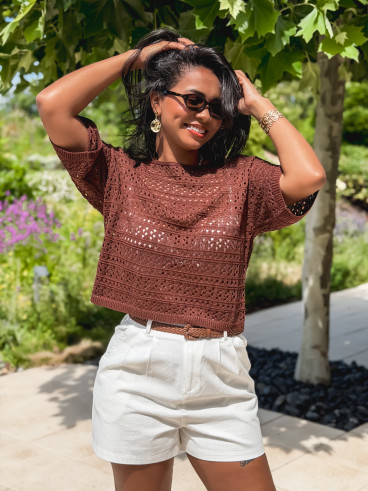 Blouse Adixia - Chocolat