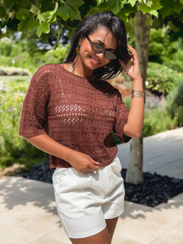 Blouse Adixia - Chocolat