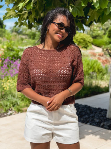 Blouse Adixia - Chocolat