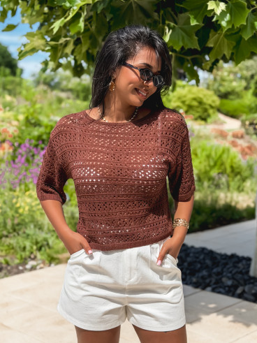 Blouse Adixia - Chocolat