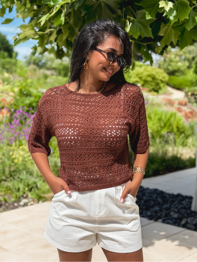 Blouse Adixia - Chocolat