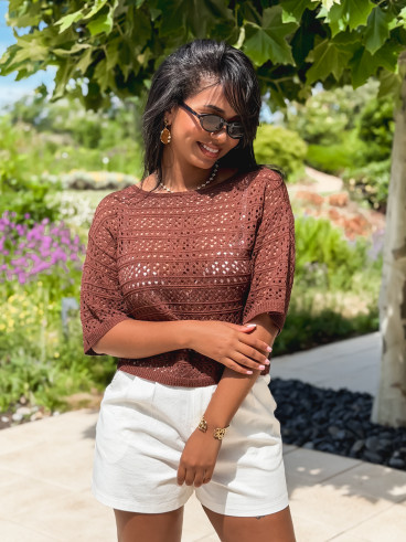 Blouse Adixia - Chocolat